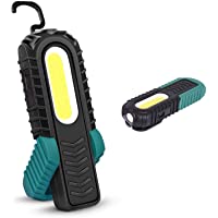 Linterna de Trabajo LED Recargable-Luz de Trabajo Super Brillante LED Parte Delantera de 5W COB LED con Base Ajustable…